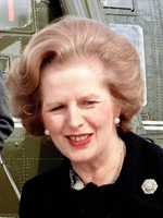Thatcher outside the US presidential helicopter in 1981, two years into her premiership.