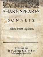 The first collected edition of Shakespeare's sonnets, published in 1609
