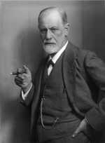 Photographic portrait by Max Halberstadt of Sigmund Freud, signed by the sitter (Prof. Sigmund Freud)